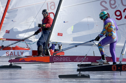 Ice Boats in Stockholm Archipelago - March 2005.