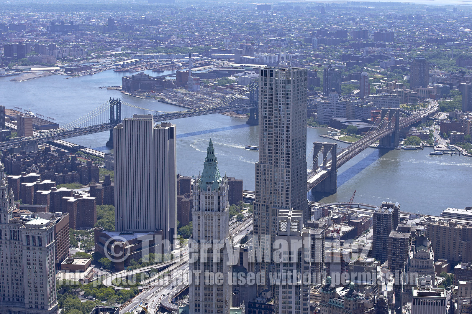 Aerial view of New York City (USA).