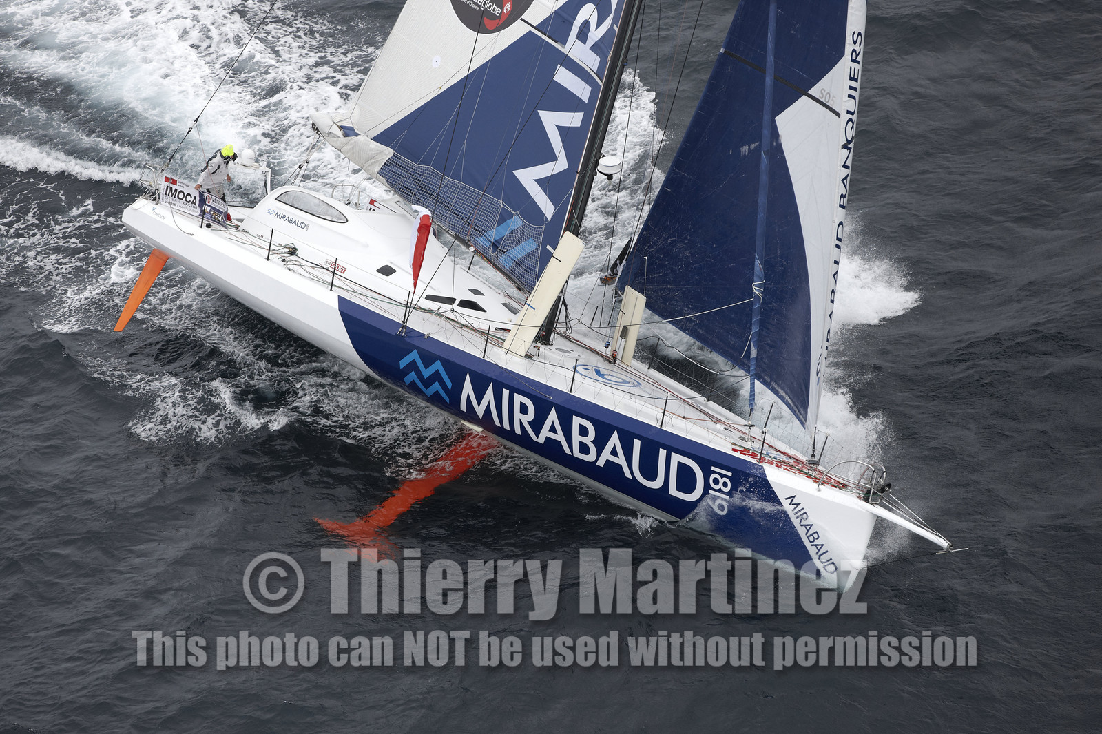 MIRABAUD  Monohull IMOCA 60, skipper Dominique Wavre (SUi)