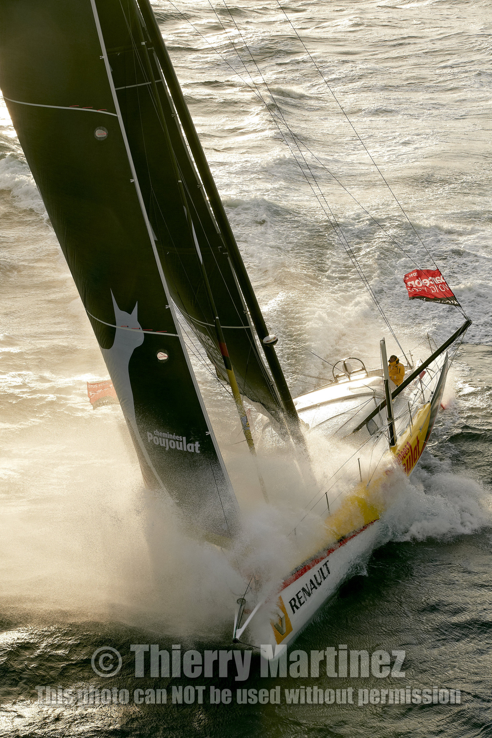 2014 BARCELONA WORLD RACE. Bernard Stamm (SUI) & Jean Le Cam (FRA) on CHEMINEES POUJOULAT