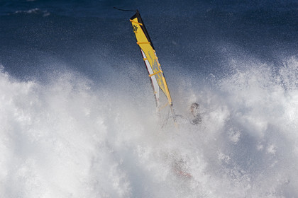 Windsurf in waves at Hookip'a Beach - North Shore Maui - Hawaii.