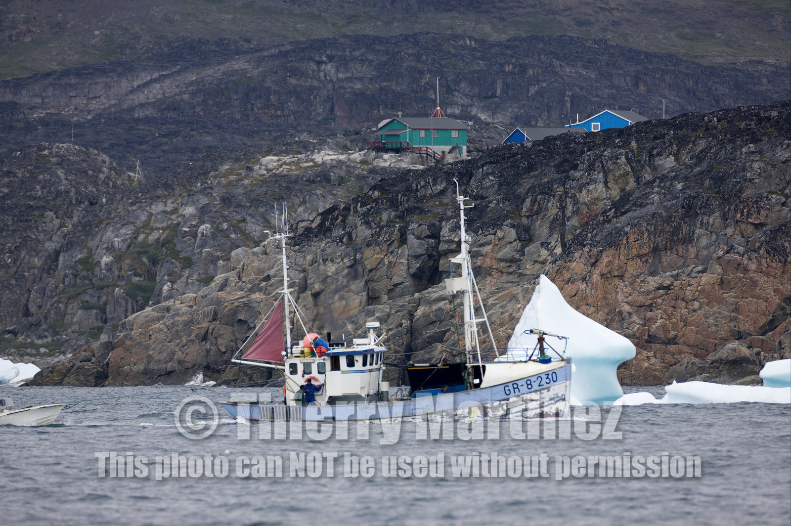 Schooner LA LOUISE sailing on west coast of Greenland.