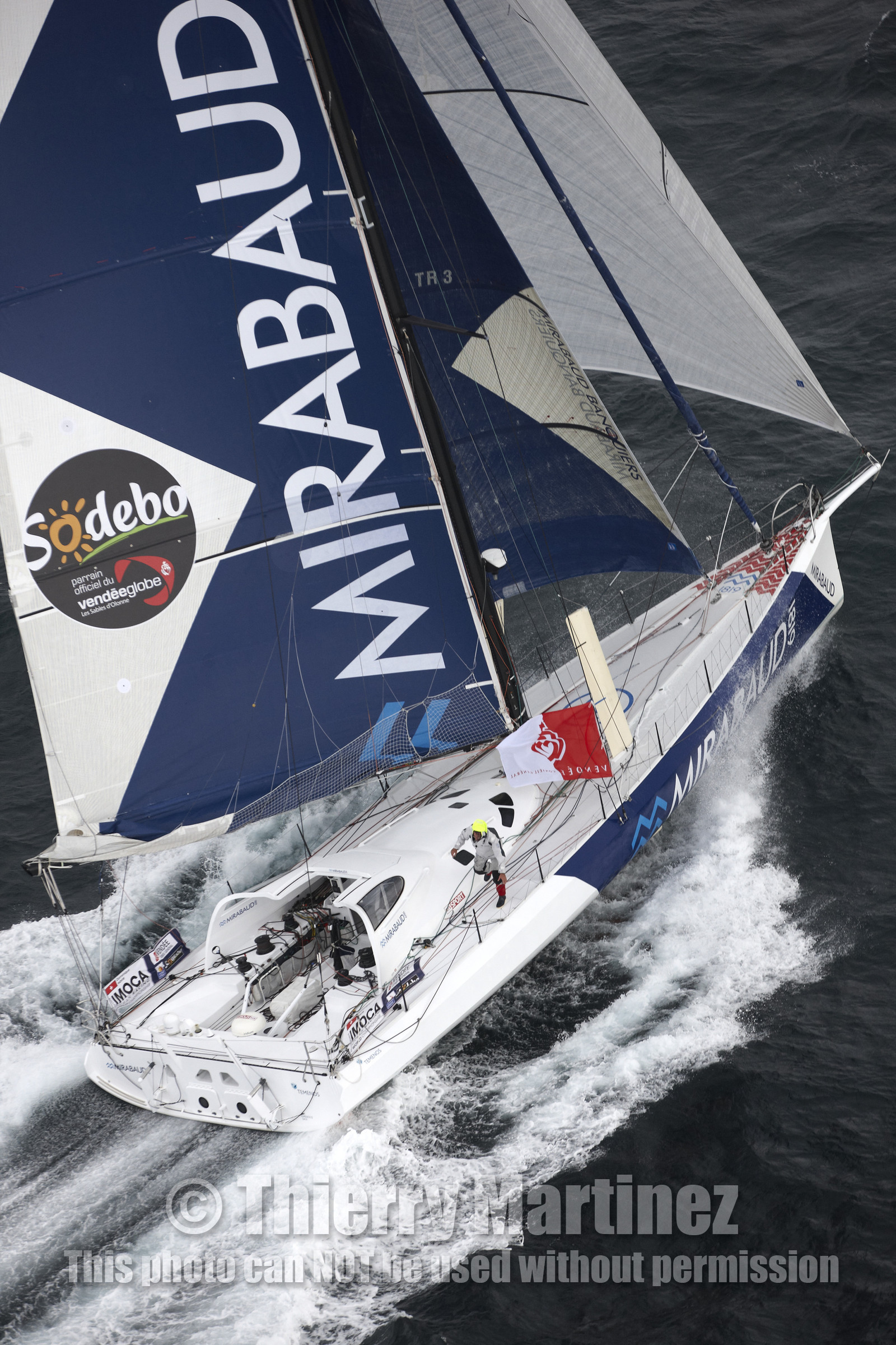 MIRABAUD  Monohull IMOCA 60, skipper Dominique Wavre (SUi)