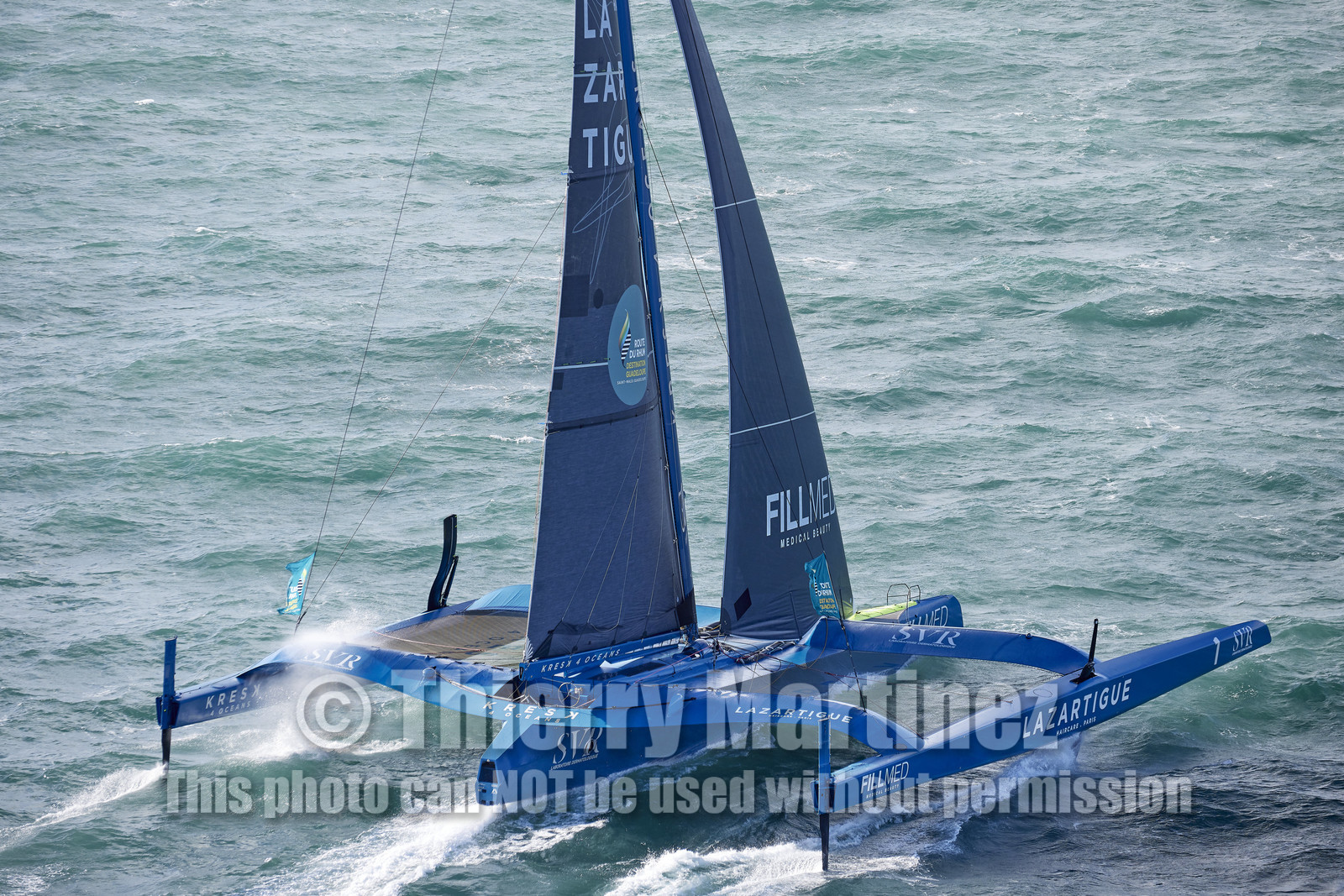 22_38858   © Thierry Martinez.DINARD, FRANCE. 9 Novembre  2022Départ de la 12éme ROUTE DU RHUM, transatlantique course à la voile en solitaire de St Malo(FRA)  à Pointe à Pitre (FRA-Guadeloupe) 3.543 milles nautiques.