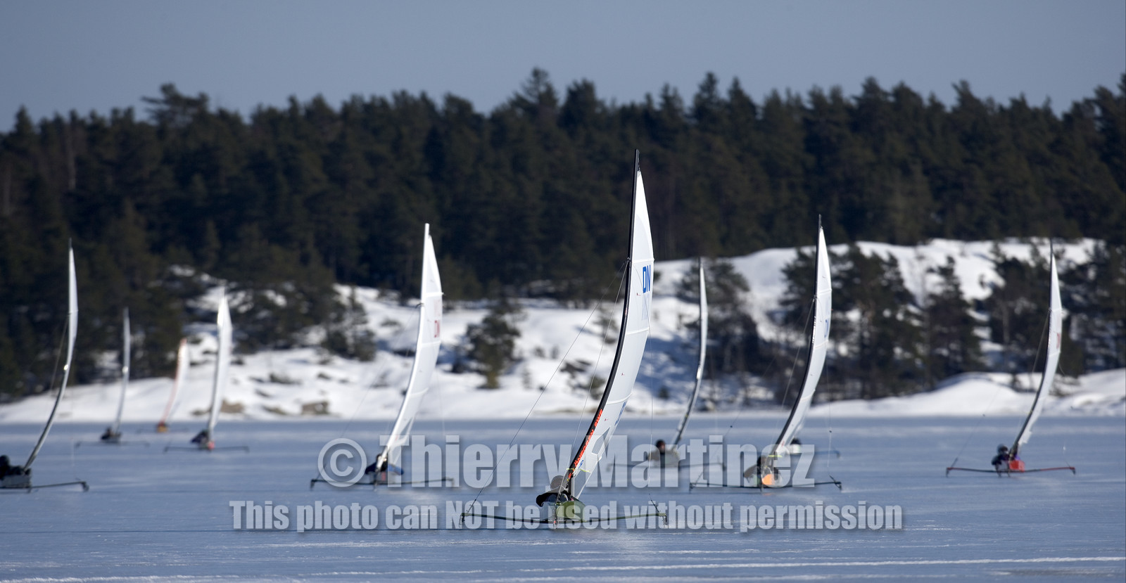 Ice Boats in Stockholm Archipelago - March 2005.