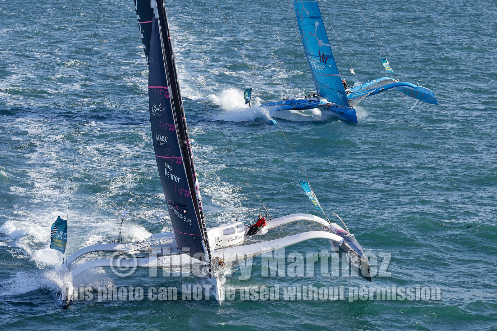 22_39766   © Thierry Martinez.DINARD, FRANCE. 9 Novembre  2022Départ de la 12éme ROUTE DU RHUM, transatlantique course à la voile en solitaire de St Malo(FRA)  à Pointe à Pitre (FRA-Guadeloupe) 3.543 milles nautiques.