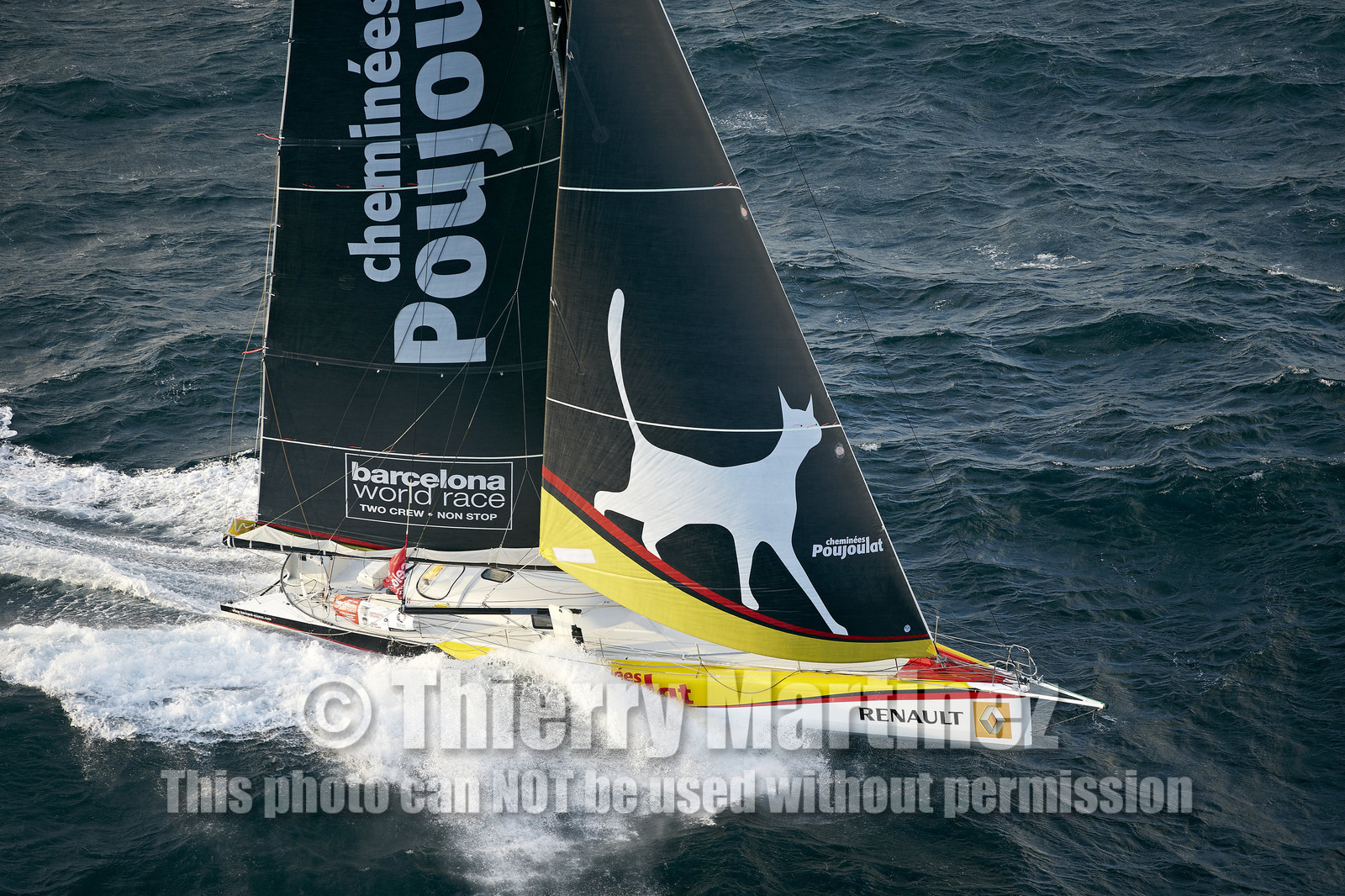 2014 BARCELONA WORLD RACE. Bernard Stamm (SUI) & Jean Le Cam (FRA) on CHEMINEES POUJOULAT