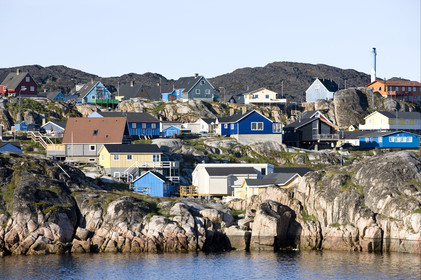 Schooner LA LOUISE sailing on west coast of Greenland.