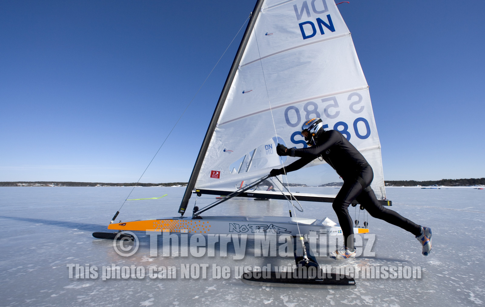Ice Boats in Stockholm Archipelago - March 2005.