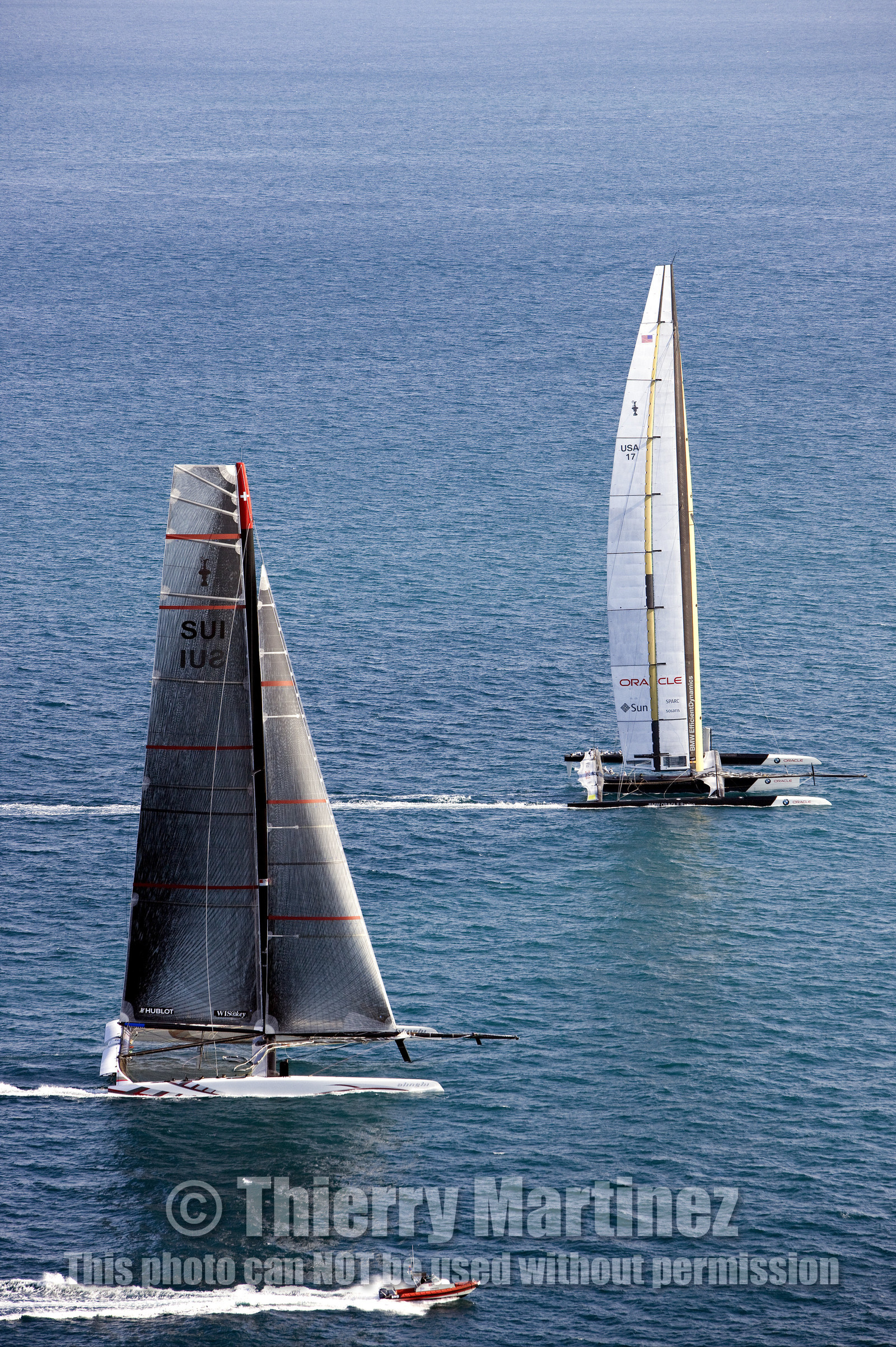 33rd  AMERICA'S CUP Valencia Spain, February 2010 - Defender:  ALINGHI (ALINGHI 5) vs Challenger : BMW Oracle Racing (USA 17)