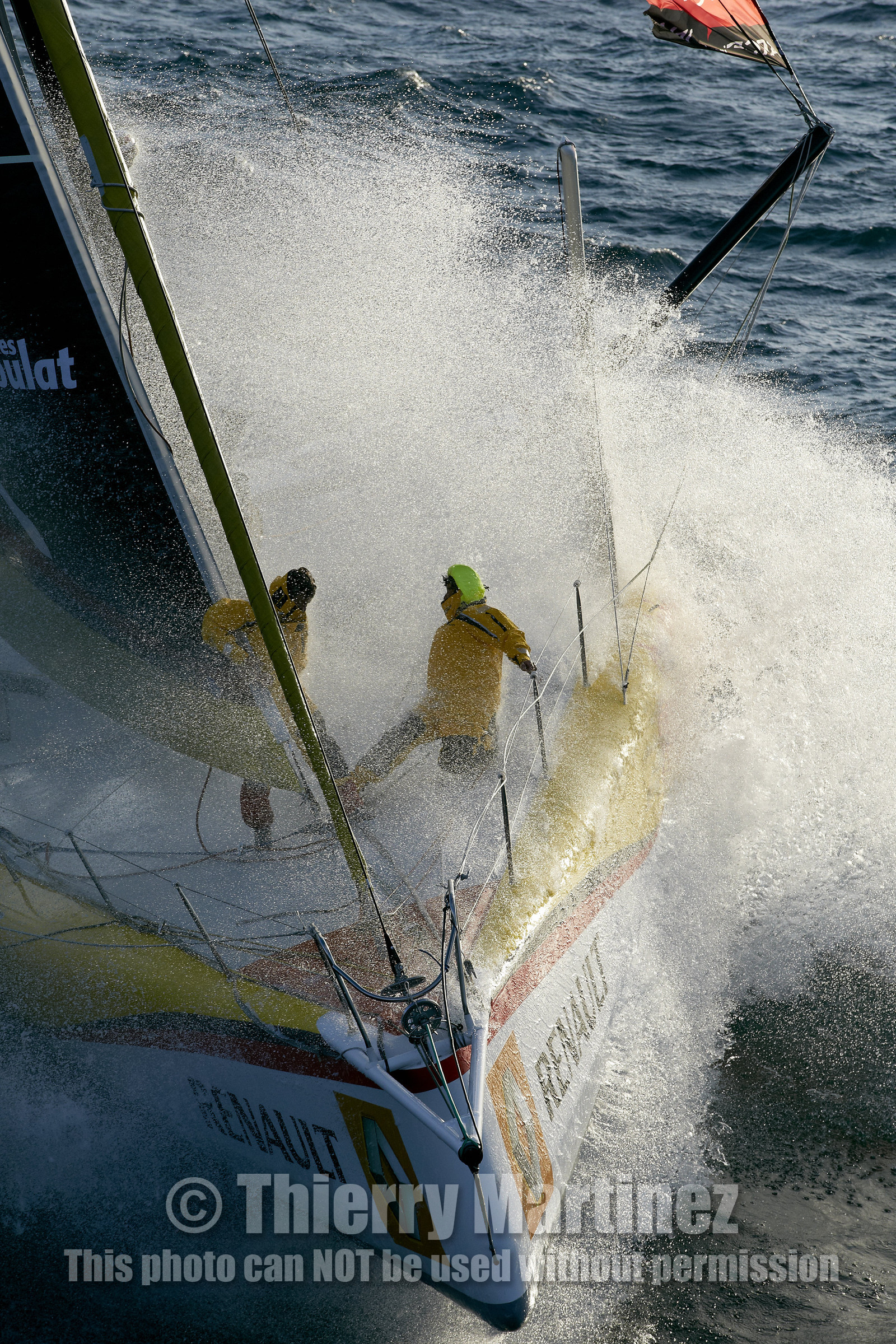 2014 BARCELONA WORLD RACE. Bernard Stamm (SUI) & Jean Le Cam (FRA) on CHEMINEES POUJOULAT