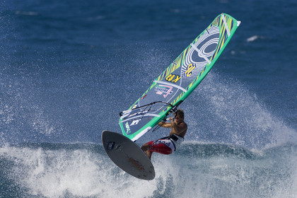 Windsurf in waves at Hookip'a Beach - North Shore Maui - Hawaii.