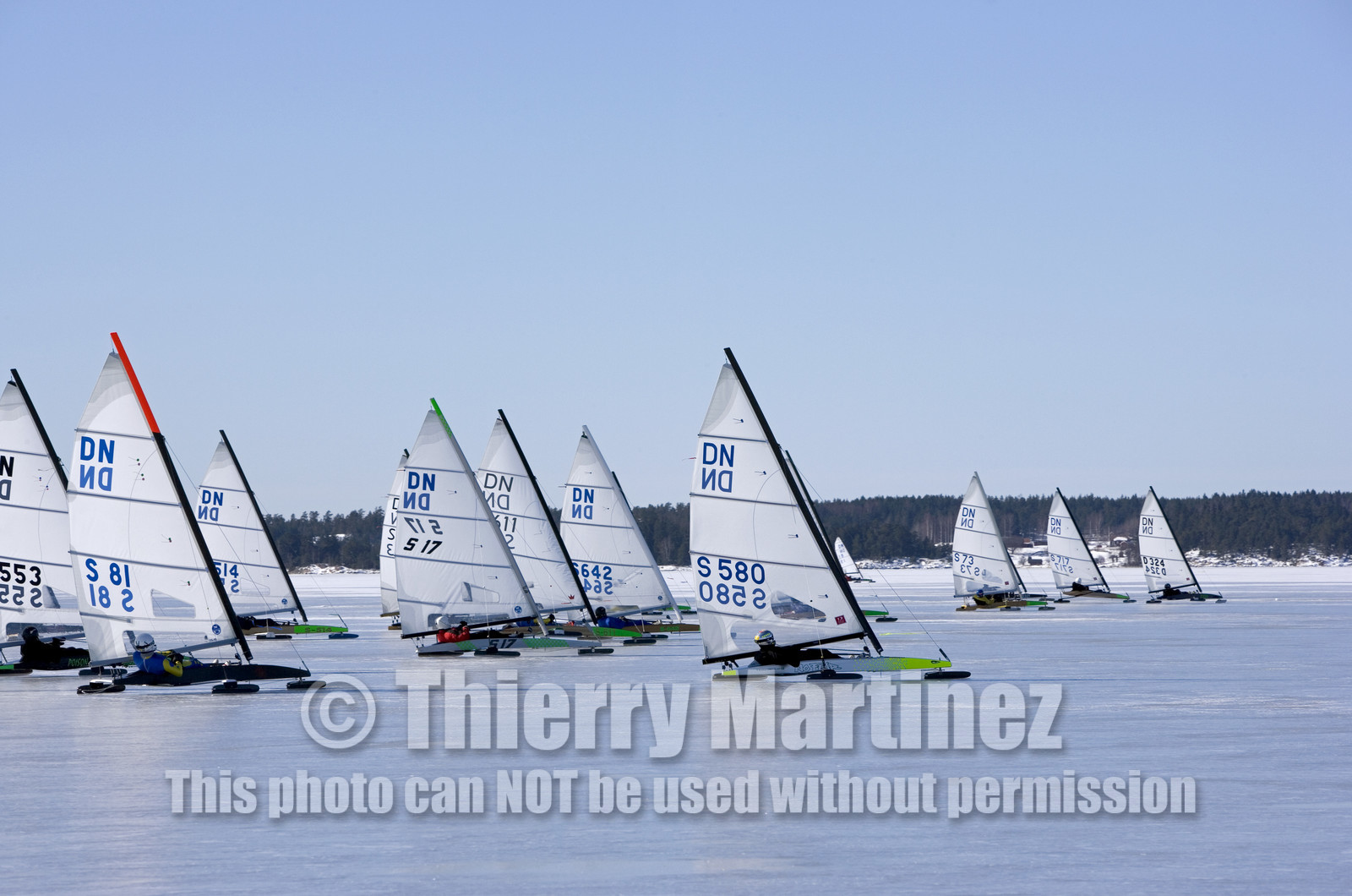 Ice Boats in Stockholm Archipelago - March 2005.