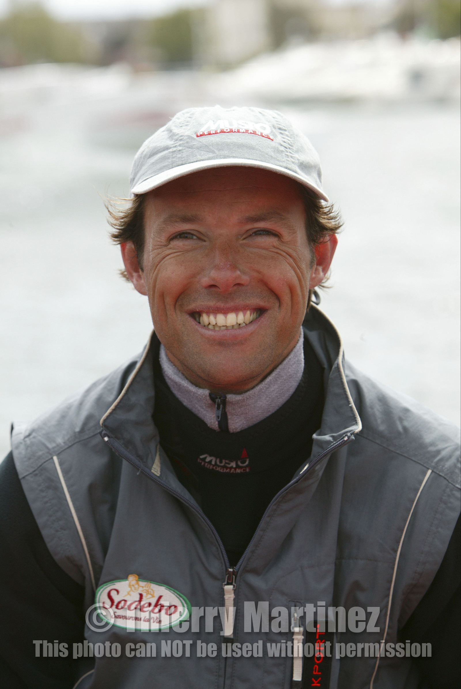 03_2157©Thierry Martinez   Sea&Co.,26 04 03. Grand Prix Multicoques ( open 60') Lorient -  France. Thomas Coville (FRA) skipper Trimaran SODEBO