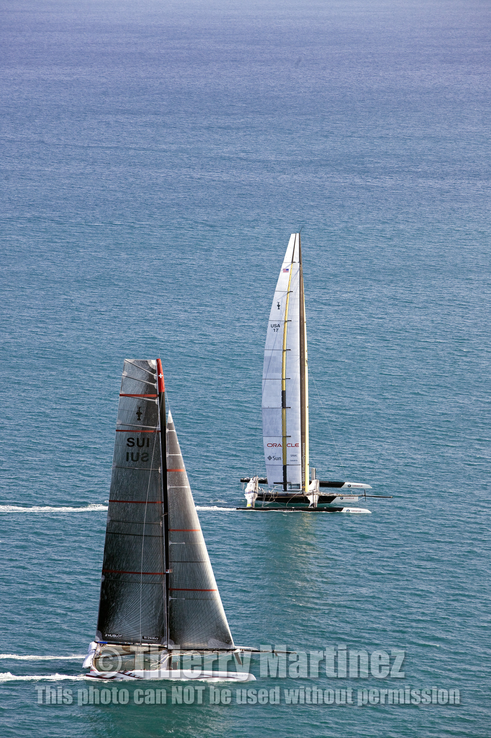 33rd  AMERICA'S CUP Valencia Spain, February 2010 - Defender:  ALINGHI (ALINGHI 5) vs Challenger : BMW Oracle Racing (USA 17)
