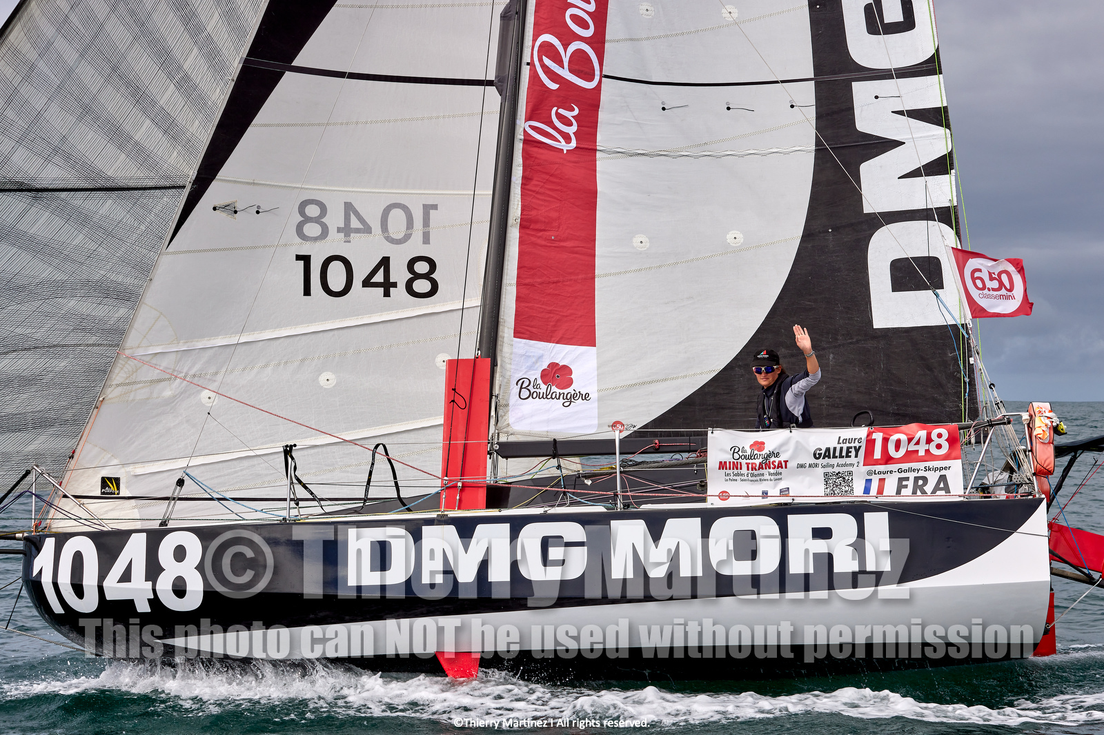 23_22070   © Thierry Martinez. LES SABLES D'OLONNE, 85 - FRANCE 25 septembre 2023.Départ MINI TRANSAT 2023. Départ du Dimanche 24 septembre retardé au Lundi 25 Sept .Les Sables d’Olonne (FRA)    Santa Cruz de la Palma ( Canaries)    St François ( Guadeloupe): 4050 NM.