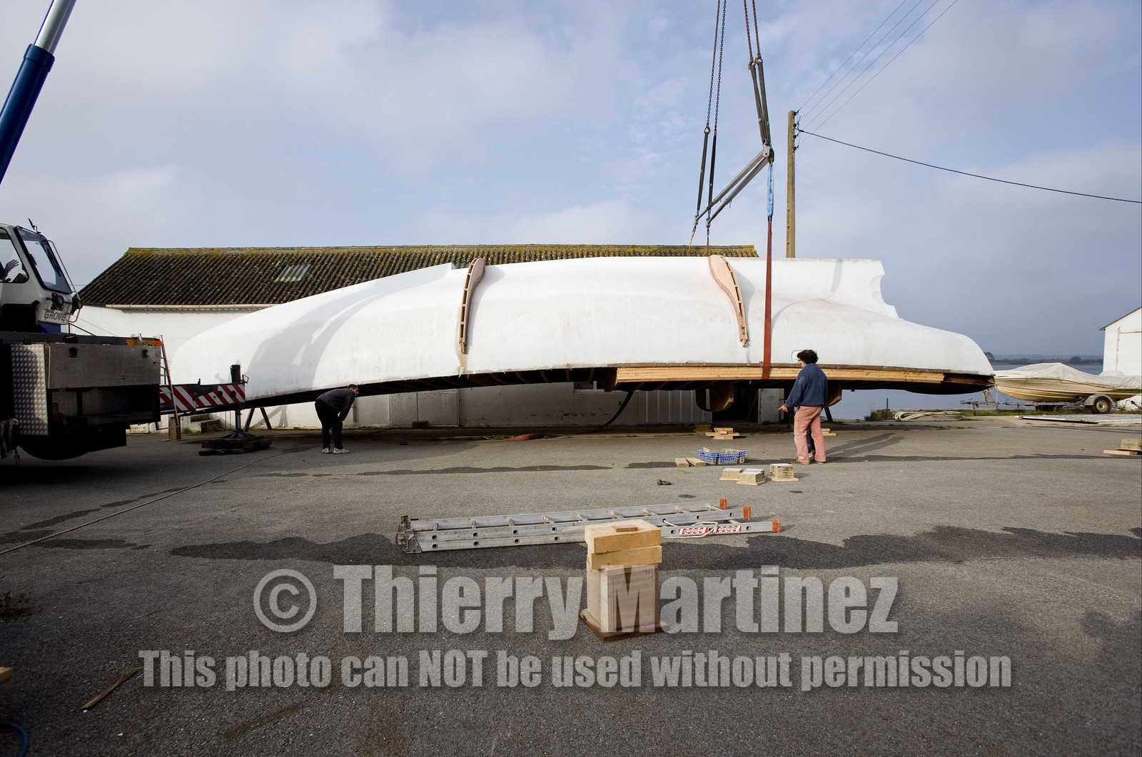 Thierry Dubois new boat under construction.15 Oct 2006