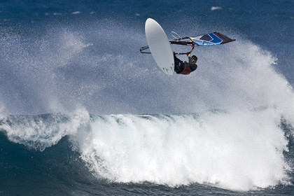 Windsurf in waves at Hookip'a Beach - North Shore Maui - Hawaii.