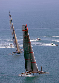 33rd  AMERICA'S CUP Valencia Spain, February 2010 - Defender:  ALINGHI (ALINGHI 5) vs Challenger : BMW Oracle Racing (USA 17)