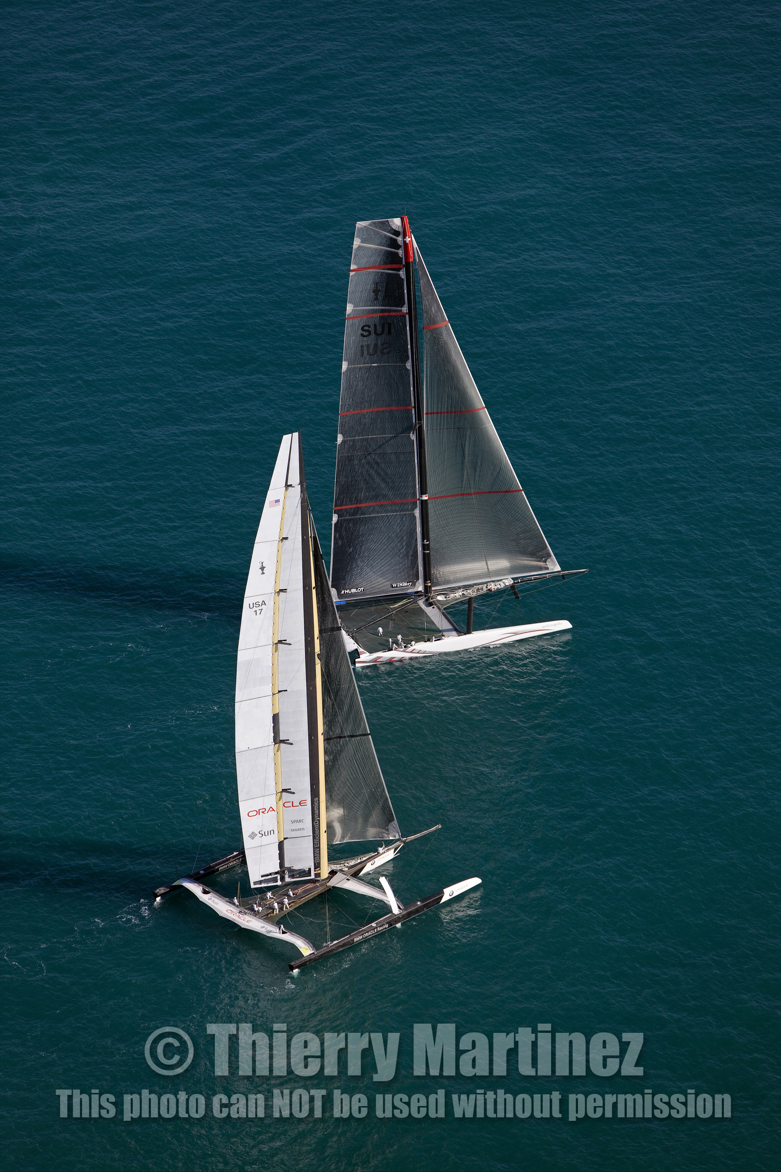 33rd  AMERICA'S CUP Valencia Spain, February 2010 - Defender:  ALINGHI (ALINGHI 5) vs Challenger : BMW Oracle Racing (USA 17)