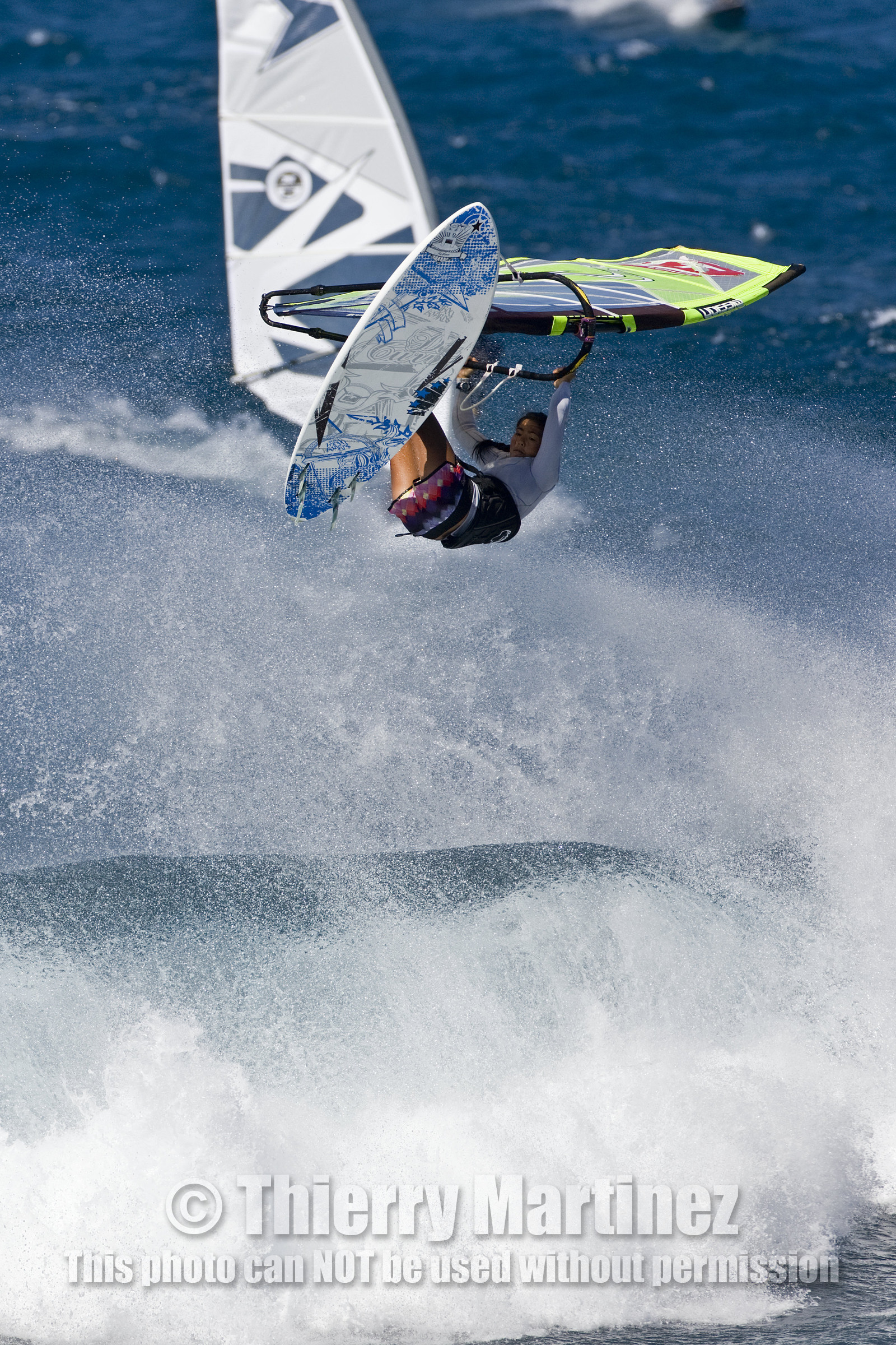 Windsurf in waves at Hookip'a Beach - North Shore Maui - Hawaii.