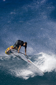 Windsurf in waves at Hookip'a Beach - North Shore Maui - Hawaii.