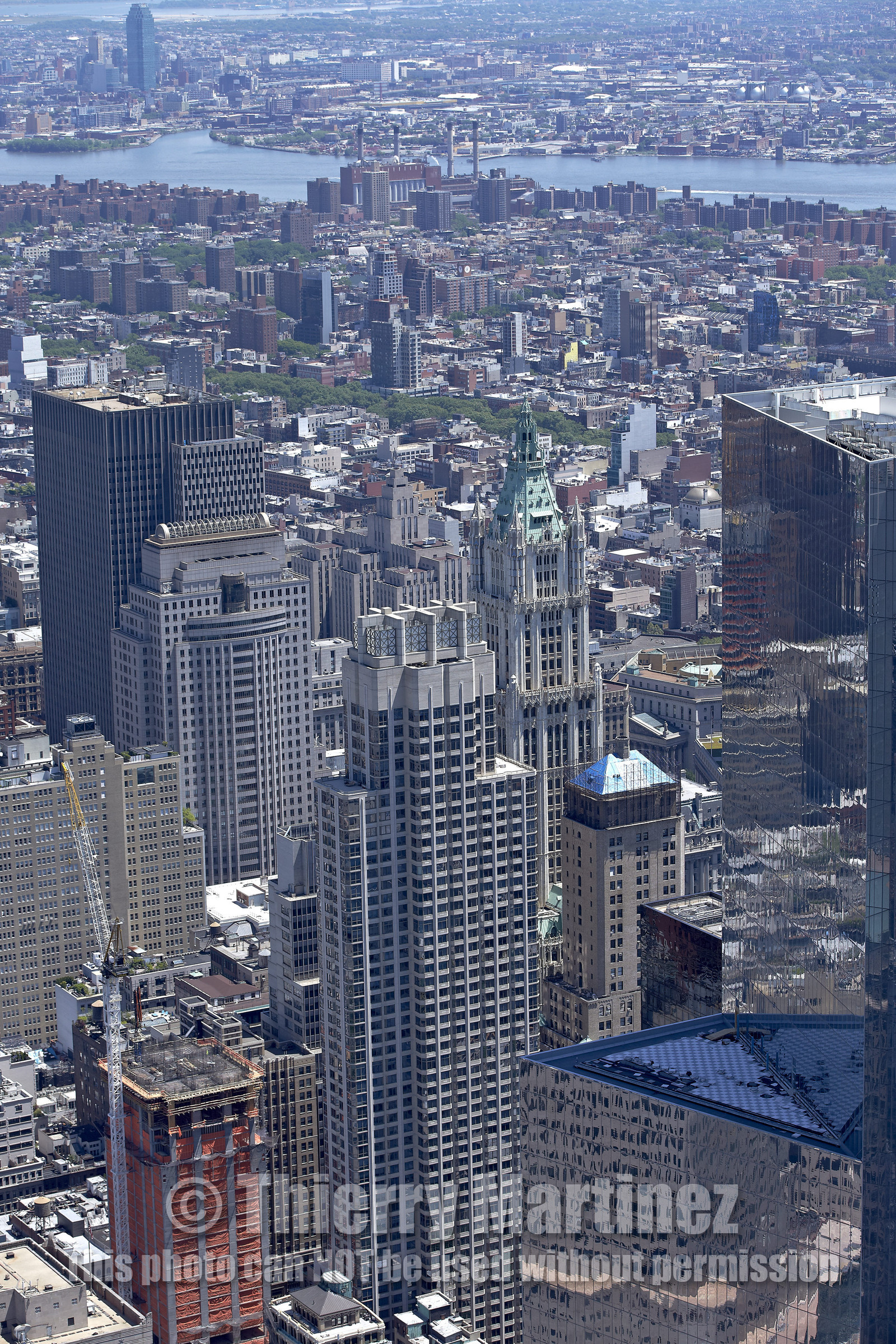 Aerial view of New York City (USA).