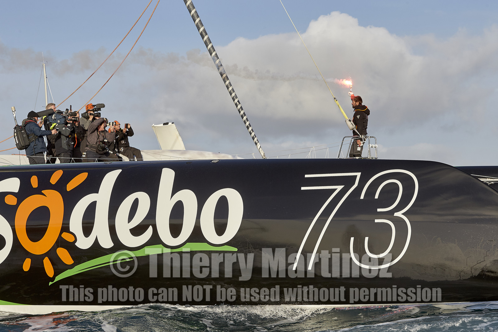 Single-handed sailing round the world record .