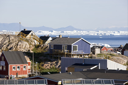 Schooner LA LOUISE sailing on west coast of Greenland.