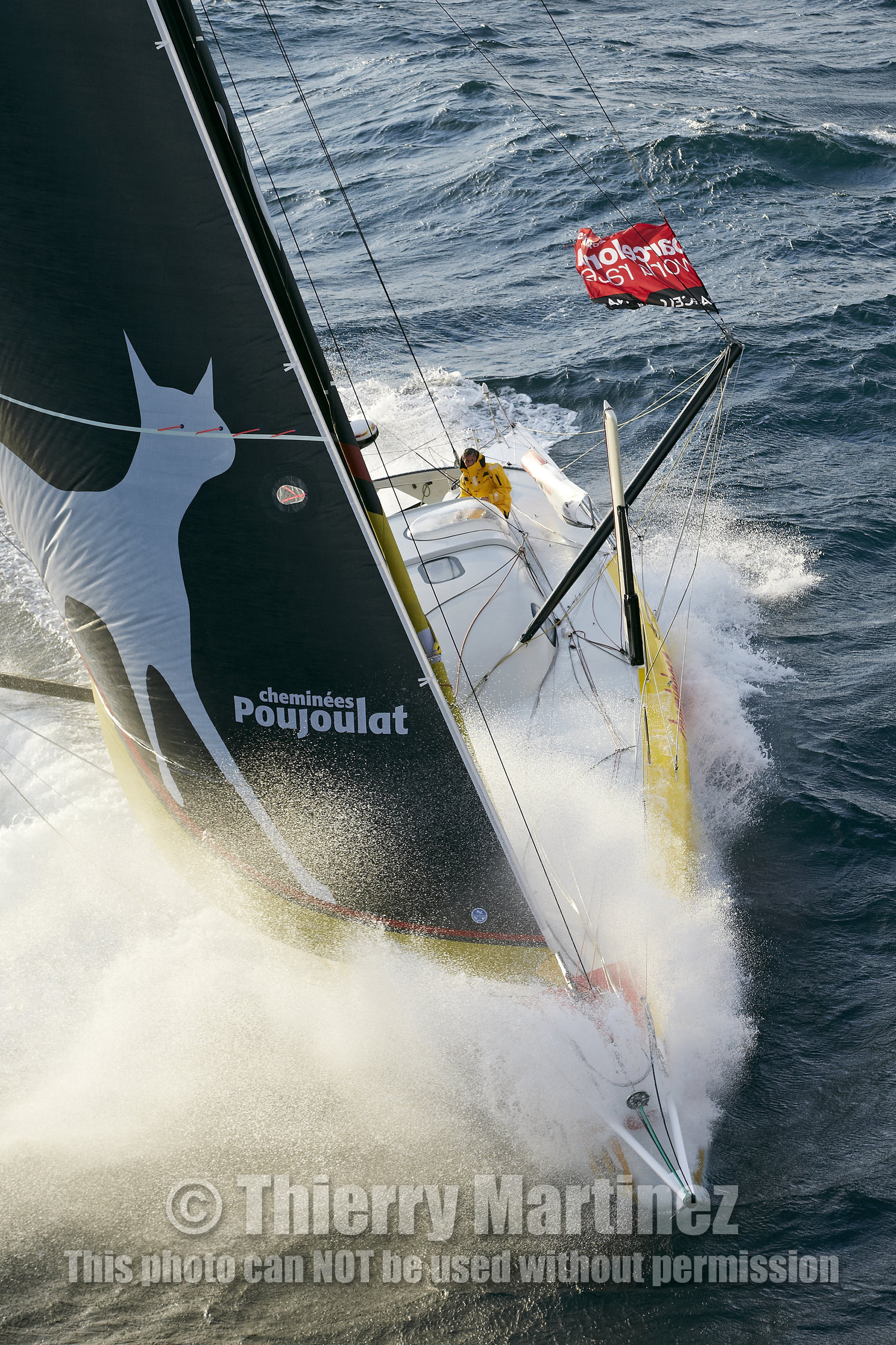 2014 BARCELONA WORLD RACE. Bernard Stamm (SUI) & Jean Le Cam (FRA) on CHEMINEES POUJOULAT
