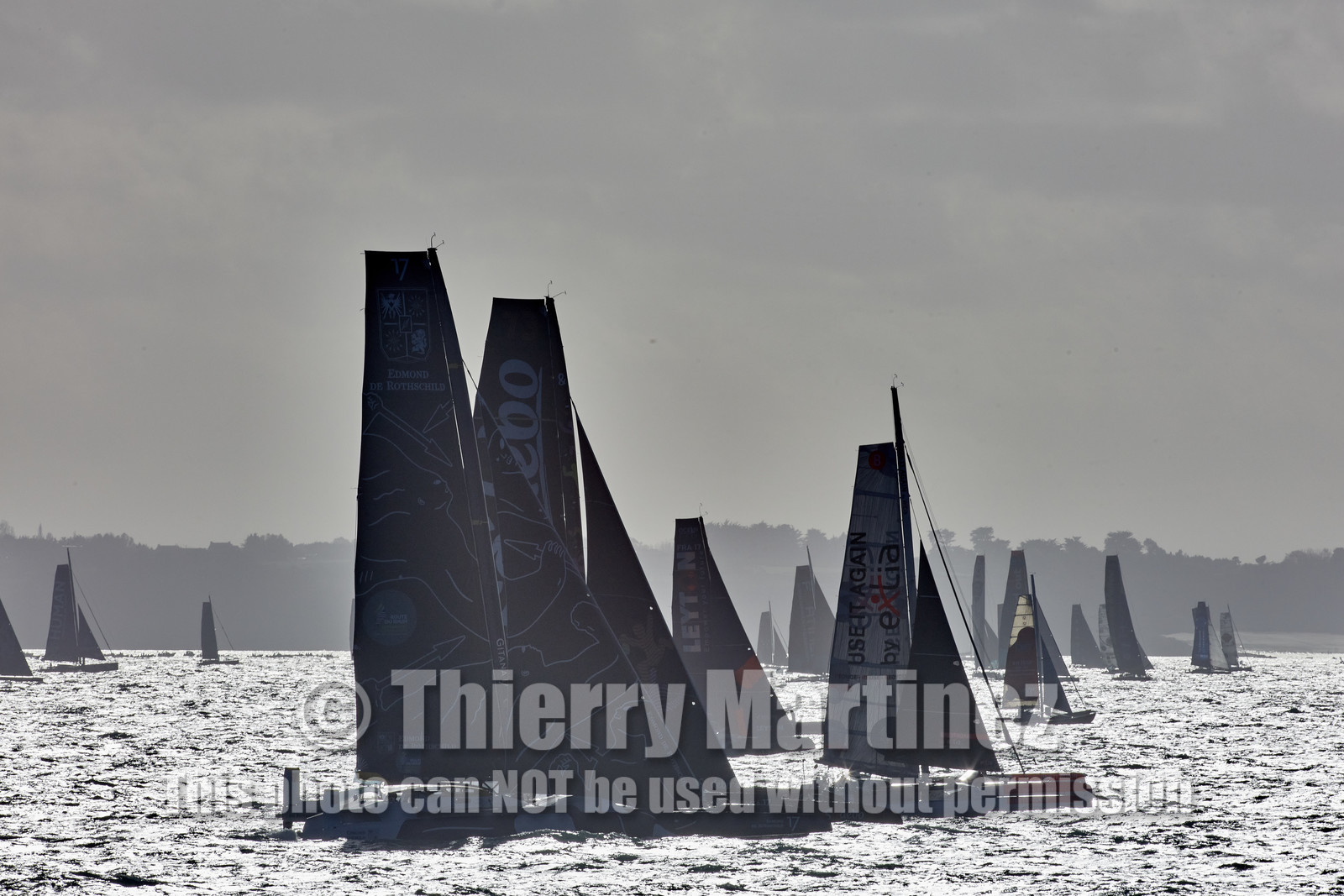 22_39013   © Thierry Martinez.DINARD, FRANCE. 9 Novembre  2022Départ de la 12éme ROUTE DU RHUM, transatlantique course à la voile en solitaire de St Malo(FRA)  à Pointe à Pitre (FRA-Guadeloupe) 3.543 milles nautiques.