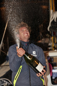 22_35139   © Thierry Martinez.ST NAZAIRE, FRANCE.07 Sept 2022.53éme édition de la Solitaire du Figaro.Arrivée de la 3éme étape , Royan    St Nazaire.Tom Laperche (Région Bretagne-CMB Performance) vainqueur de l’étape et de l’édition de la Solitaire du Figaro 2022.