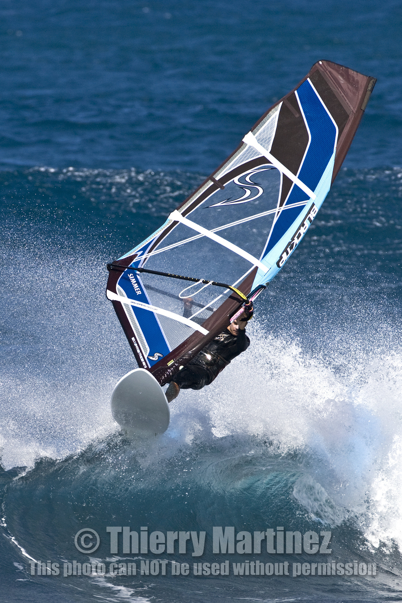 Windsurf in waves at Hookip'a Beach - North Shore Maui - Hawaii.
