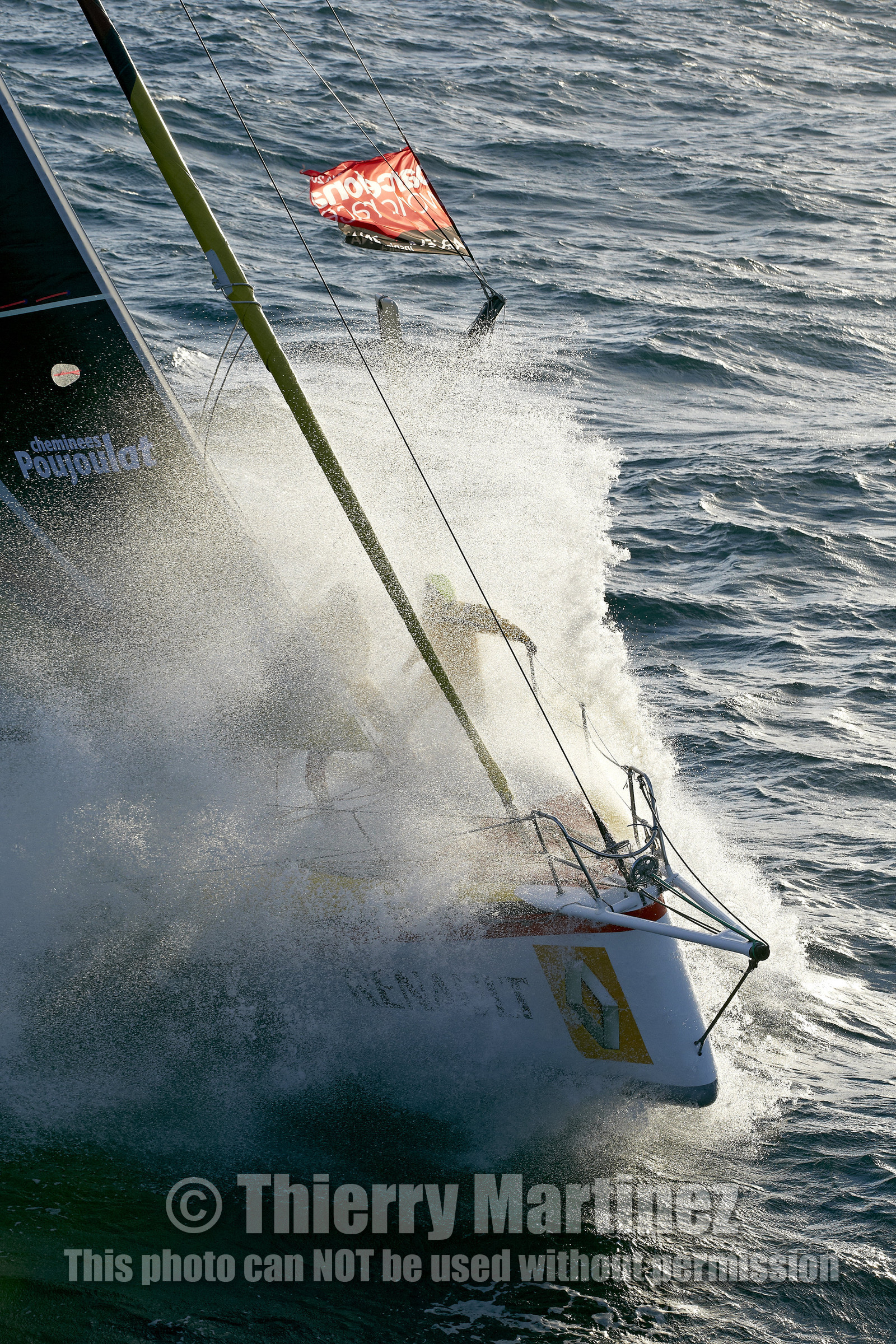 2014 BARCELONA WORLD RACE. Bernard Stamm (SUI) & Jean Le Cam (FRA) on CHEMINEES POUJOULAT