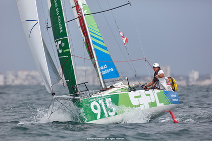 23_22600   © Thierry Martinez. LES SABLES D'OLONNE, 85 - FRANCE 25 septembre 2023.Départ MINI TRANSAT 2023. Départ du Dimanche 24 septembre retardé au Lundi 25 Sept .Les Sables d’Olonne (FRA)    Santa Cruz de la Palma ( Canaries)    St François ( Guadeloupe): 4050 NM.