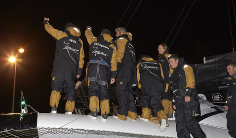 MAXI  SPINDRIFT 2 Jules Verne trophy  2015 2016 attempt.