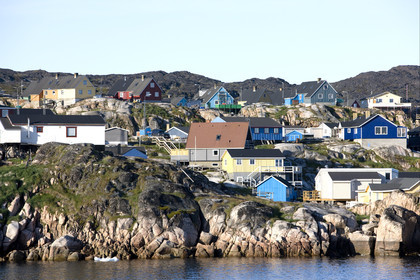 Schooner LA LOUISE sailing on west coast of Greenland.