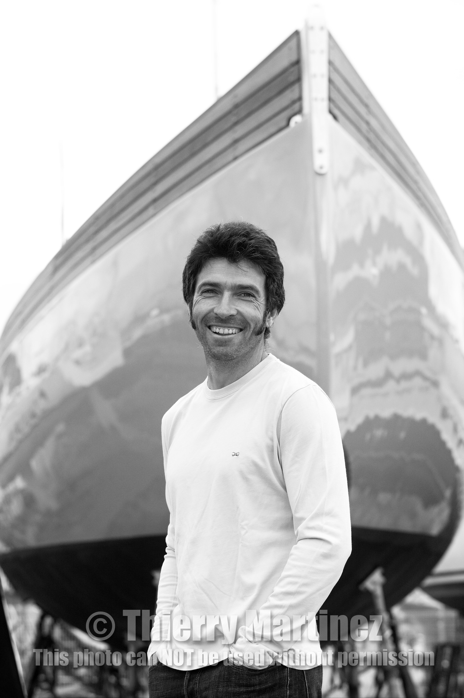 Thierry Dubois (FRA) et son bateau LA LOUISE