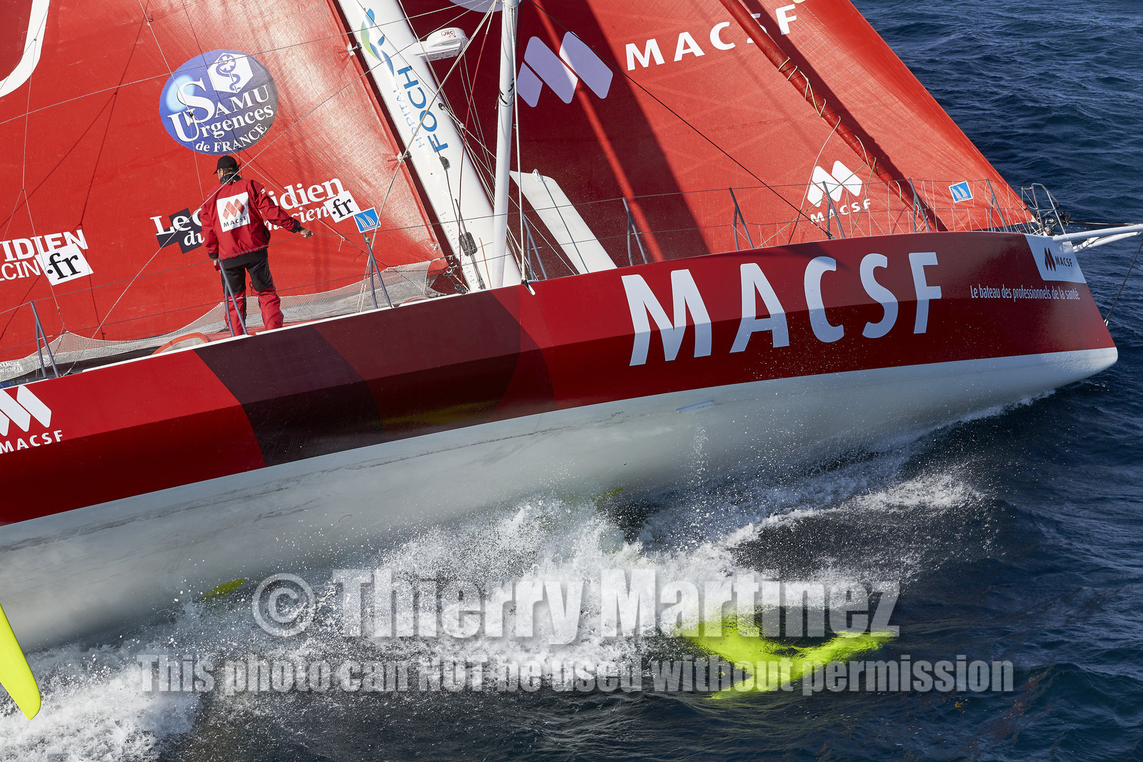 MACSF , Bertrand de Broc et Marc Guillemot avant la Transat Jacques Vabre 2015.