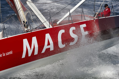 MACSF , Bertrand de Broc et Marc Guillemot avant la Transat Jacques Vabre 2015.