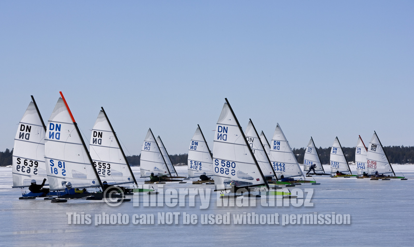 Ice Boats in Stockholm Archipelago - March 2005.