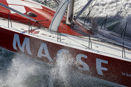 MACSF , Bertrand de Broc et Marc Guillemot avant la Transat Jacques Vabre 2015.