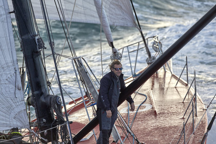 Départ de Jeff Pellet (FRA) sur son bateau COME IN VENDEE POUR UN TOUR DU MONDE;