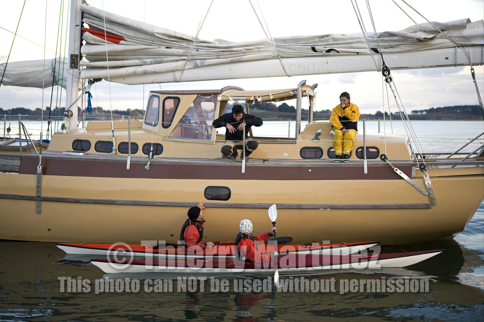 LA LOUISE new schooner  of Thierry Dubois (FRA) Sailing in Golfe du Morbihan (FRA)