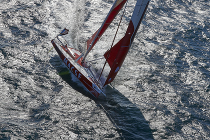 MACSF , Bertrand de Broc et Marc Guillemot avant la Transat Jacques Vabre 2015.