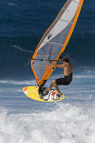 Windsurf in waves at Hookip'a Beach - North Shore Maui - Hawaii.