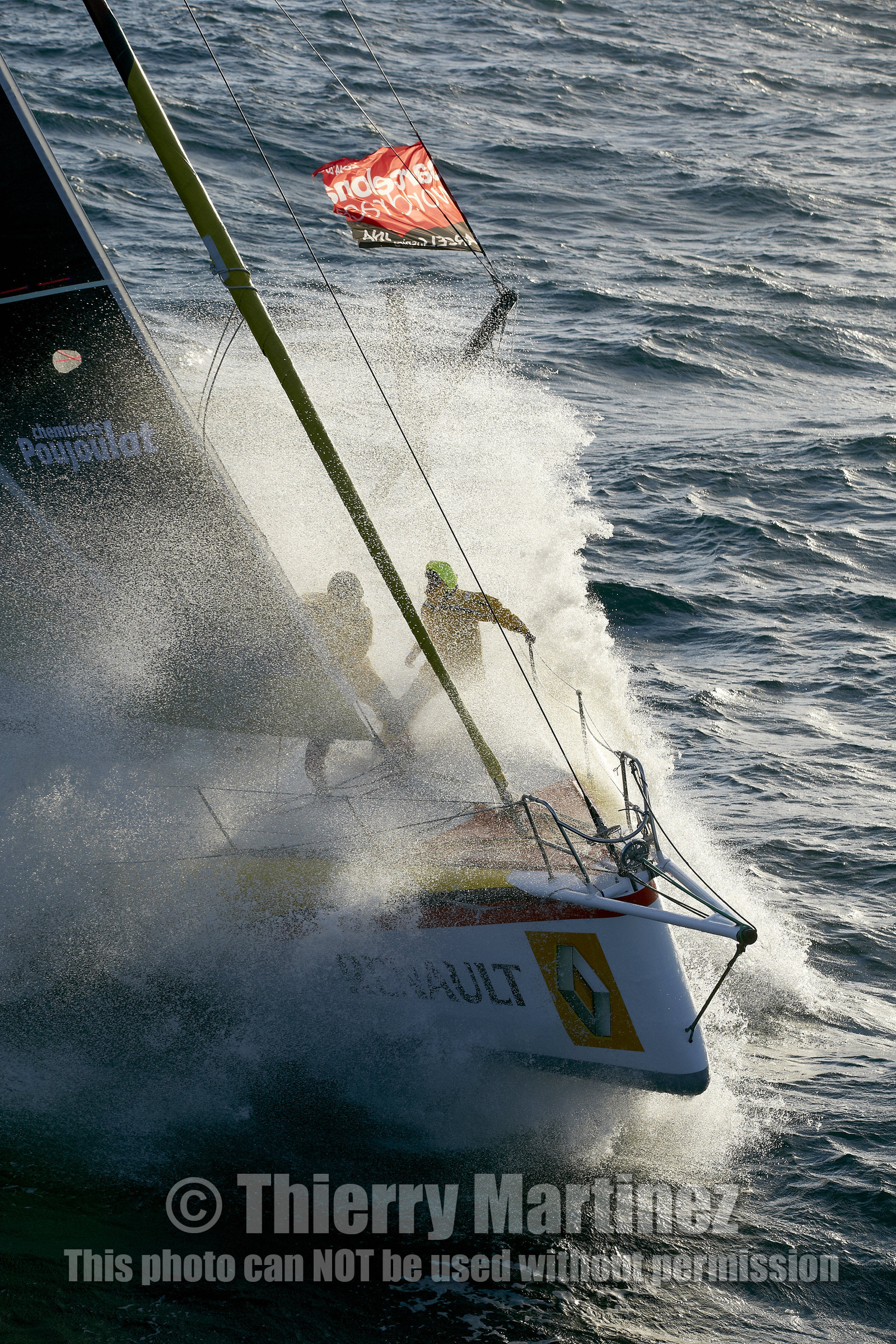 2014 BARCELONA WORLD RACE. Bernard Stamm (SUI) & Jean Le Cam (FRA) on CHEMINEES POUJOULAT