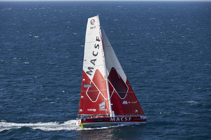 MACSF , Bertrand de Broc et Marc Guillemot avant la Transat Jacques Vabre 2015.
