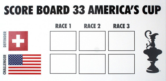 33rd  AMERICA'S CUP Valencia Spain, February 2010 - Defender:  ALINGHI (ALINGHI 5) vs Challenger : BMW Oracle Racing (USA 17)