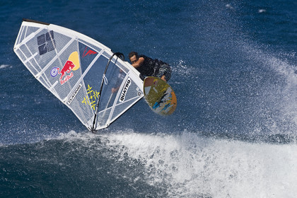 Windsurf in waves at Hookip'a Beach - North Shore Maui - Hawaii.